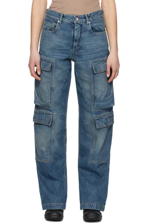 Rick Owens Jean bleu à poches cargo - Hollywood