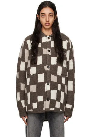 AMIRI Blouson brun à carreaux