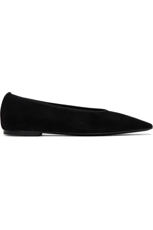 Totême Ballerines Minimalist noires en suède