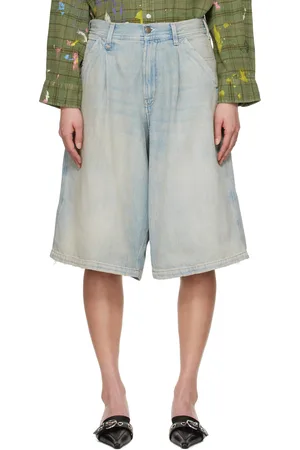 R13 Short menuisier ample Jesse bleu en denim
