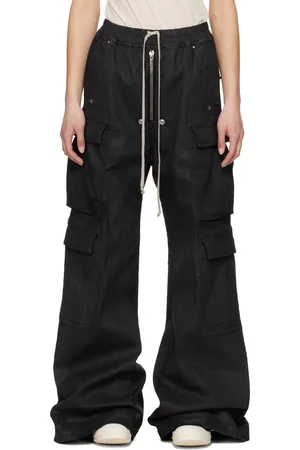 Rick Owens Jean surdimensionné noir à poches cargo et à glissière Bela - Hollywood