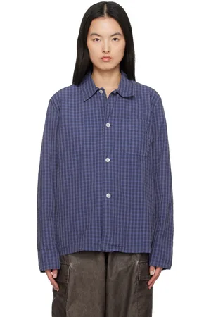OUR LEGACY Chemise droite bleue