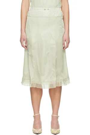 Maison Margiela Jupe midi Anonymity Of The Lining verte