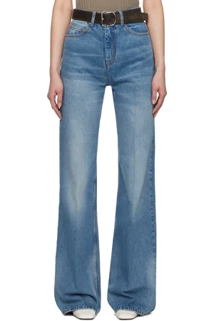 Ami Jean évasé bleu en coton
