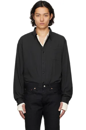 Ralph Lauren Chemise teinte en plongée noire en sergé