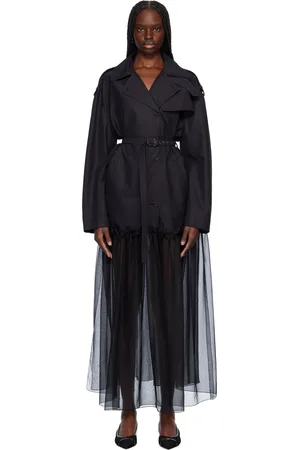 Nensi Dojaka Trench Mia noir à panneaux