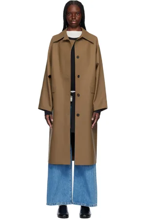 Kassl Editions Manteau long brun en caoutchouc