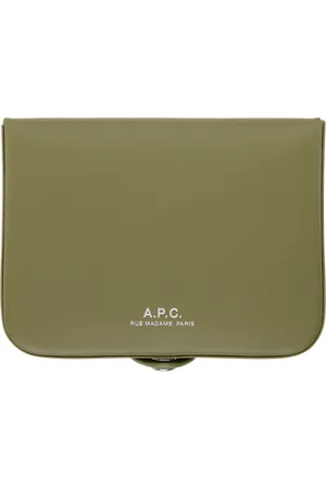 A.P.C. Portefeuille Josh kaki à compartiment à monnaie
