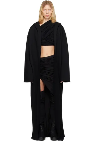 Rick Owens Pull à capuche long Peter noir - Hollywood