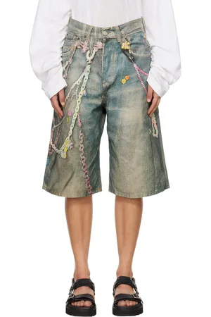 Acne Studios Short décontracté bleu en denim