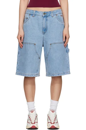 DIME Short menuisier bleu en denim