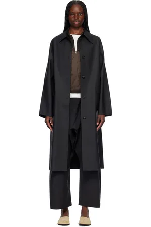 Kassl Editions Manteau long noir en caoutchouc