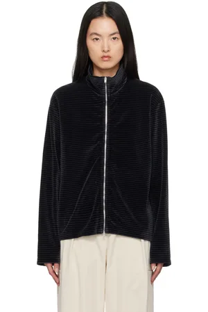 OUR LEGACY Blouson de survêtement écourté noir à glissière