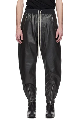 Rick Owens Pantalon Tecuatl noir en cuir - Hollywood