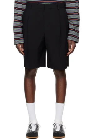 Solid Short noir en laine à plis