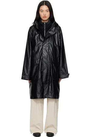 OUR LEGACY Manteau Tempesta noir en cuir synthétique