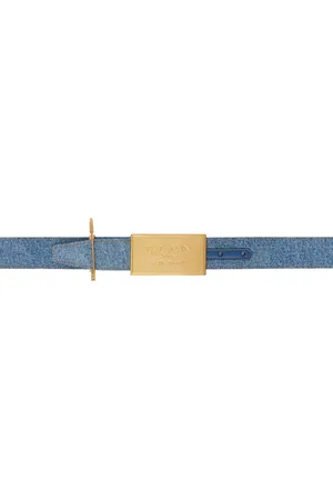 Balmain Ceinture bleue en denim à épingle de sureté