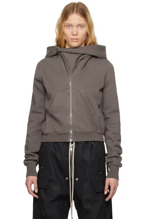 Rick Owens Pull à capuche Mountain gris - Hollywood