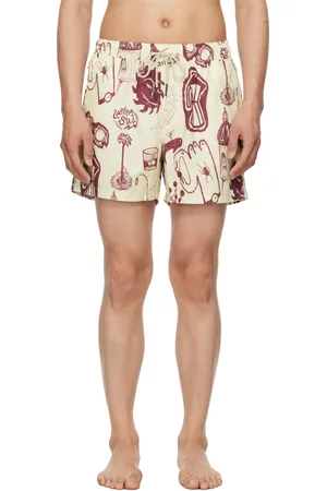 Oas Maillot de bain Cantina blanc cassé et bourgogne