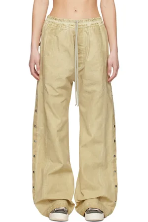Rick Owens Pantalon de détente beige à boutons-pression - Hollywood