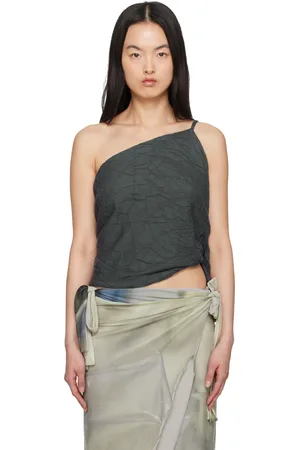 Serapis Haut gris en tricot à bretelle unique