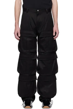 MUGLER Pantalon cargo décontracté noir
