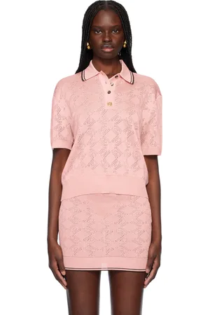 AMIRI Polo rose à quadrigrammes