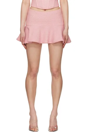 MISBHV Minijupe Paris rose en tweed