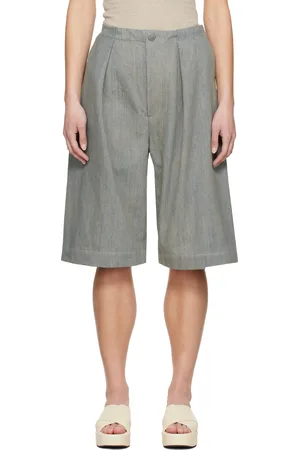 Lauren Manoogian Short Frame gris en denim