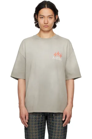 AMIRI T-shirt surdimensionné gris à images à logo