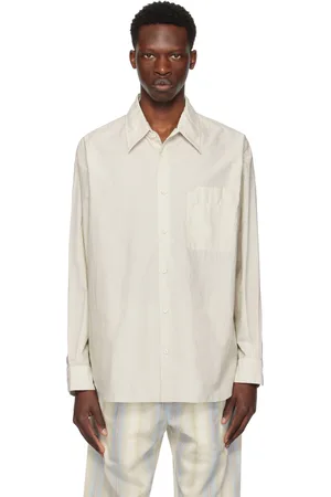 LEMAIRE Chemise blanc cassé à poches étagées