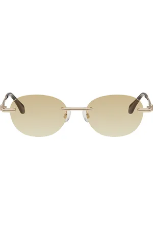 Palm Angels Lunettes de soleil Crystal dorées