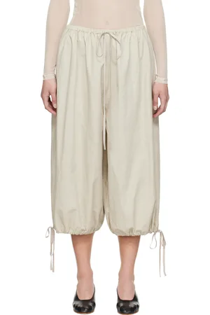 Lauren Manoogian Pantalon blanc cassé à cordon coulissant