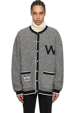 WOOYOUNGMI Cardigan noir à encolure arrondie et à broderies