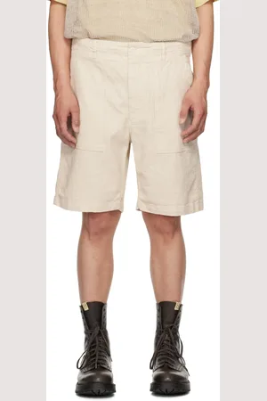 ENGINEERED GARMENTS Short bourgeron blanc cassé