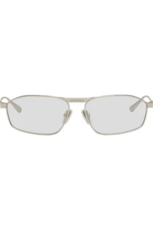 Balenciaga Lunettes de soleil 3.0 argentées à monture en D et à logo