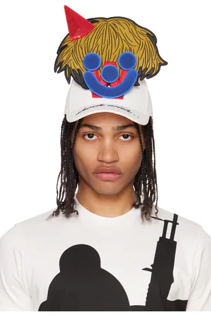 WALTER VAN BEIRENDONCK Casquette Smiley blanche