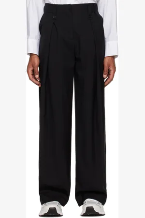 Low Classic Pantalon noir à passants de ceinture