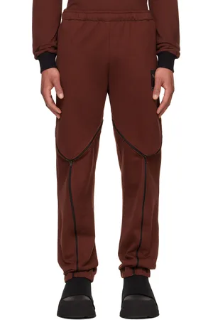 Olly Shinder Pantalon de survêtement Tri bourgogne à glissières