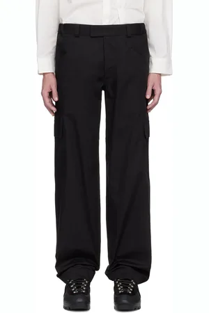 GR10K Pantalon cargo noir en popeline