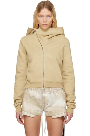 Rick Owens Pull à capuche Mountain beige - Hollywood