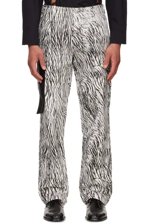Olly Shinder Pantalon cargo Gardiner blanc et noir