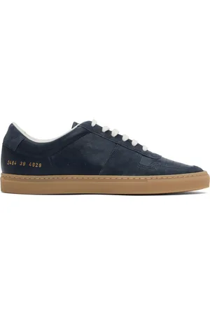 COMMON PROJECTS Baskets étroites BBall bleu marine en suède et en cuir