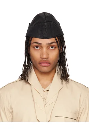 Olly Shinder Chapeau noir à motif de style camouflage