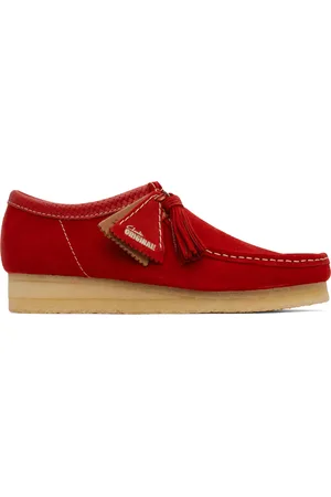 Clarks Derbys Wallabee rouges