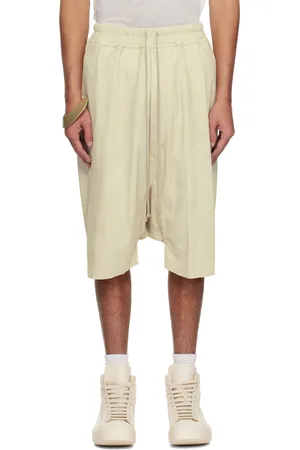 Rick Owens Short Pods blanc cassé en cuir - Hollywood
