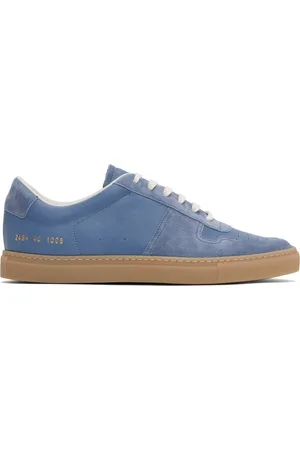COMMON PROJECTS Baskets étroites BBall bleues en suède et en cuir