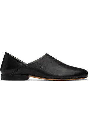 LEMAIRE Chaussures à enfiler noires en cuir