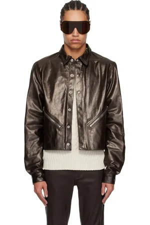 Rick Owens Blouson Tour Alice brun en cuir - Hollywood