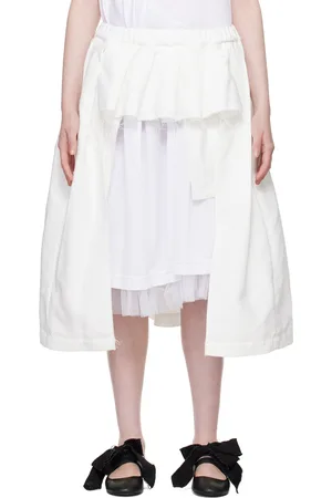 Comme des Garçons Minijupe blanche à découpe